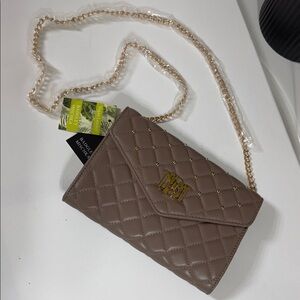 Badgley Mishka Quilted Crossbody Bag. Vegan. NEW with Tags